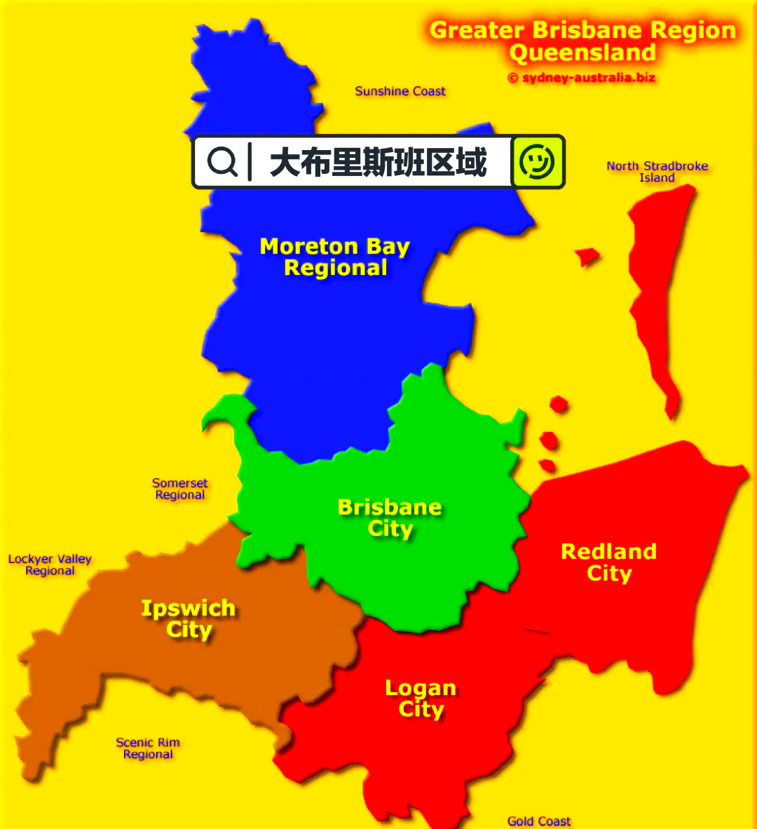 布里斯班电子地图图片