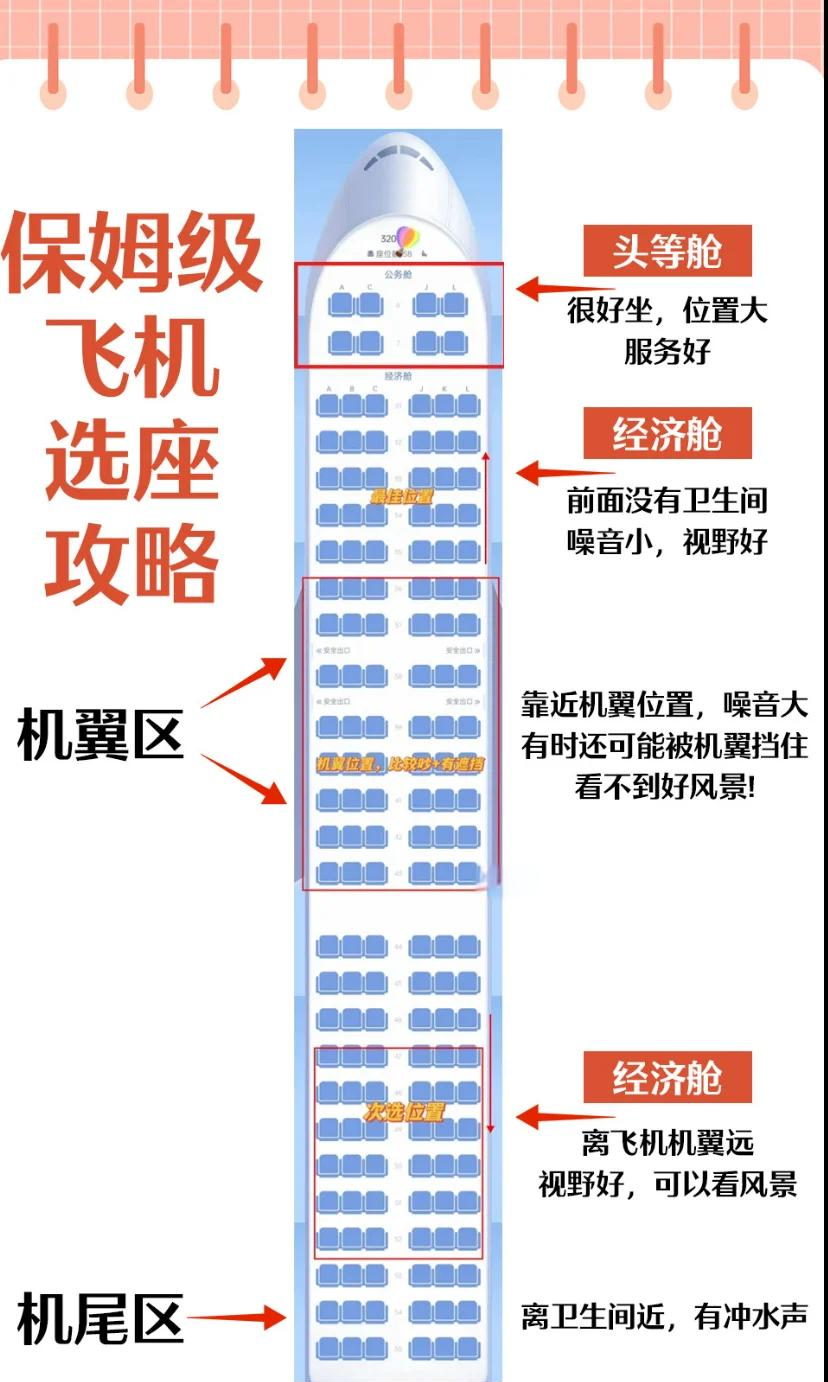 选飞机座位秘籍 舒适出行