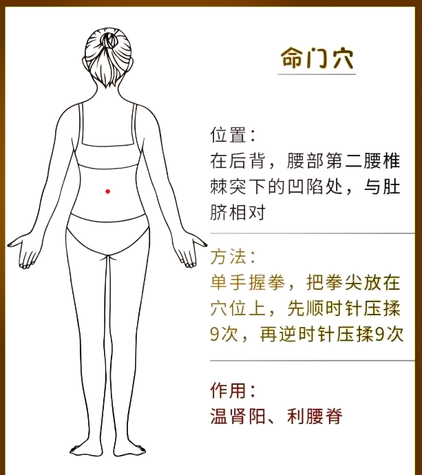 揉命门正确手法图图片