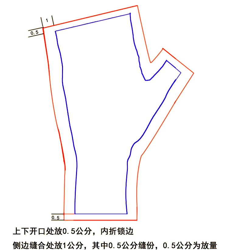 手套打版裁剪图图片