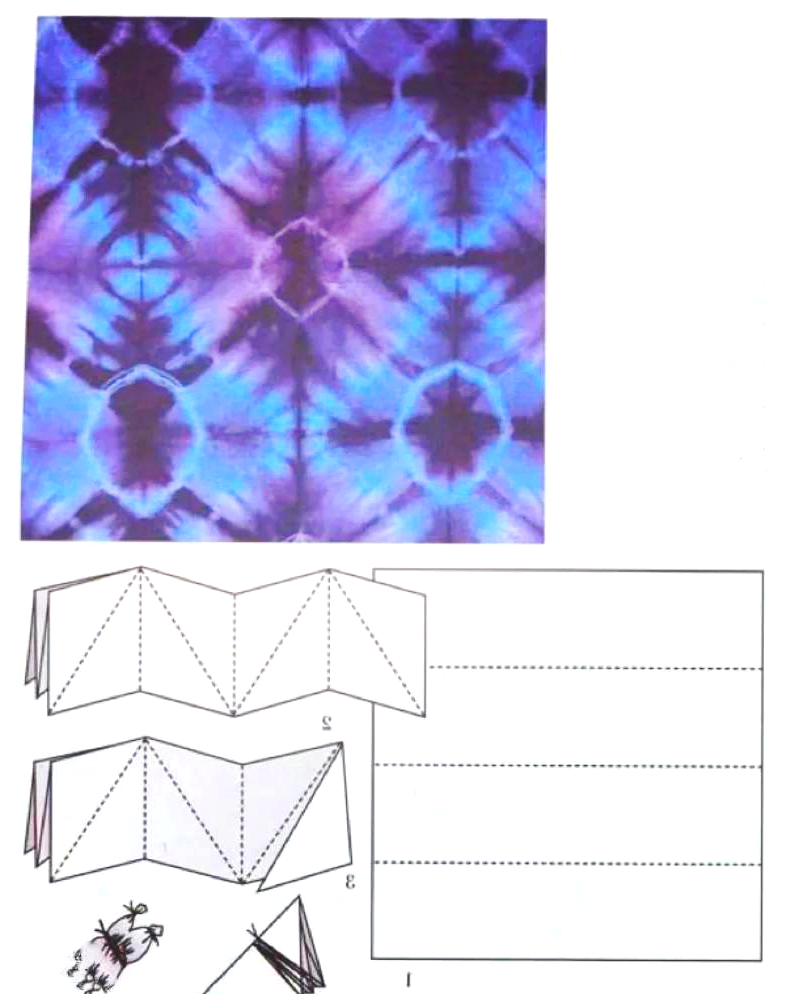 扎染图案折叠法图片