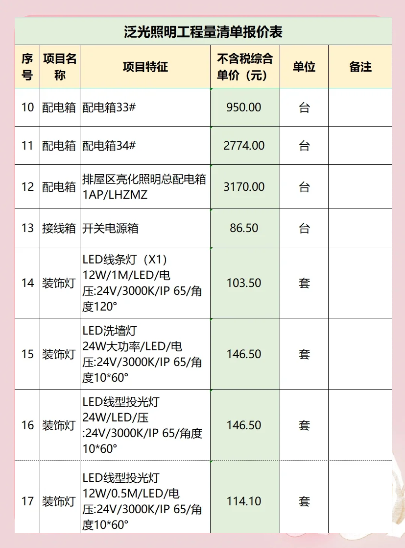 亚明工矿灯照明价格表图片