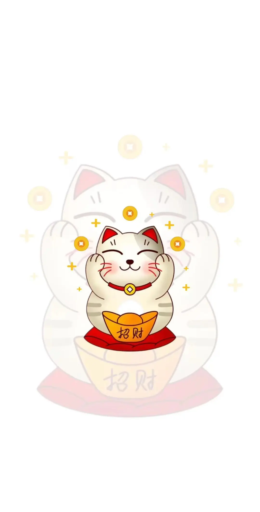 招财猫手机壁纸动漫图片