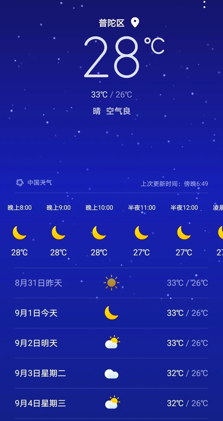 普陀山天气预报7天图片