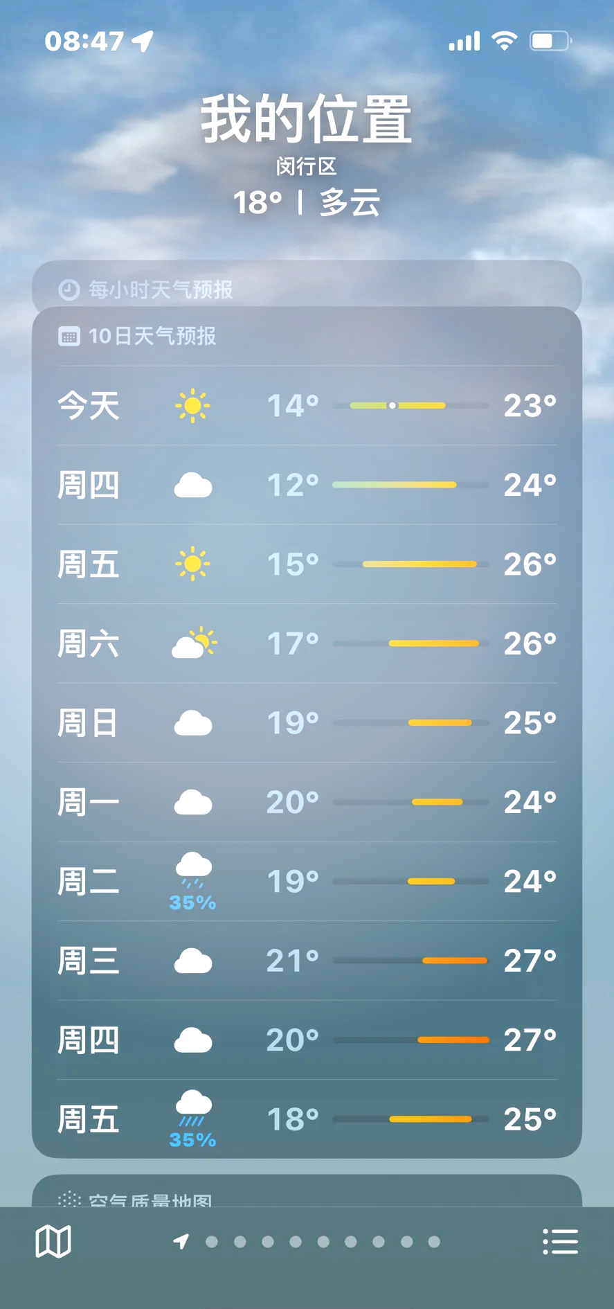 上海未来10日雨天预报9715 查看上海未来10天的天气预报