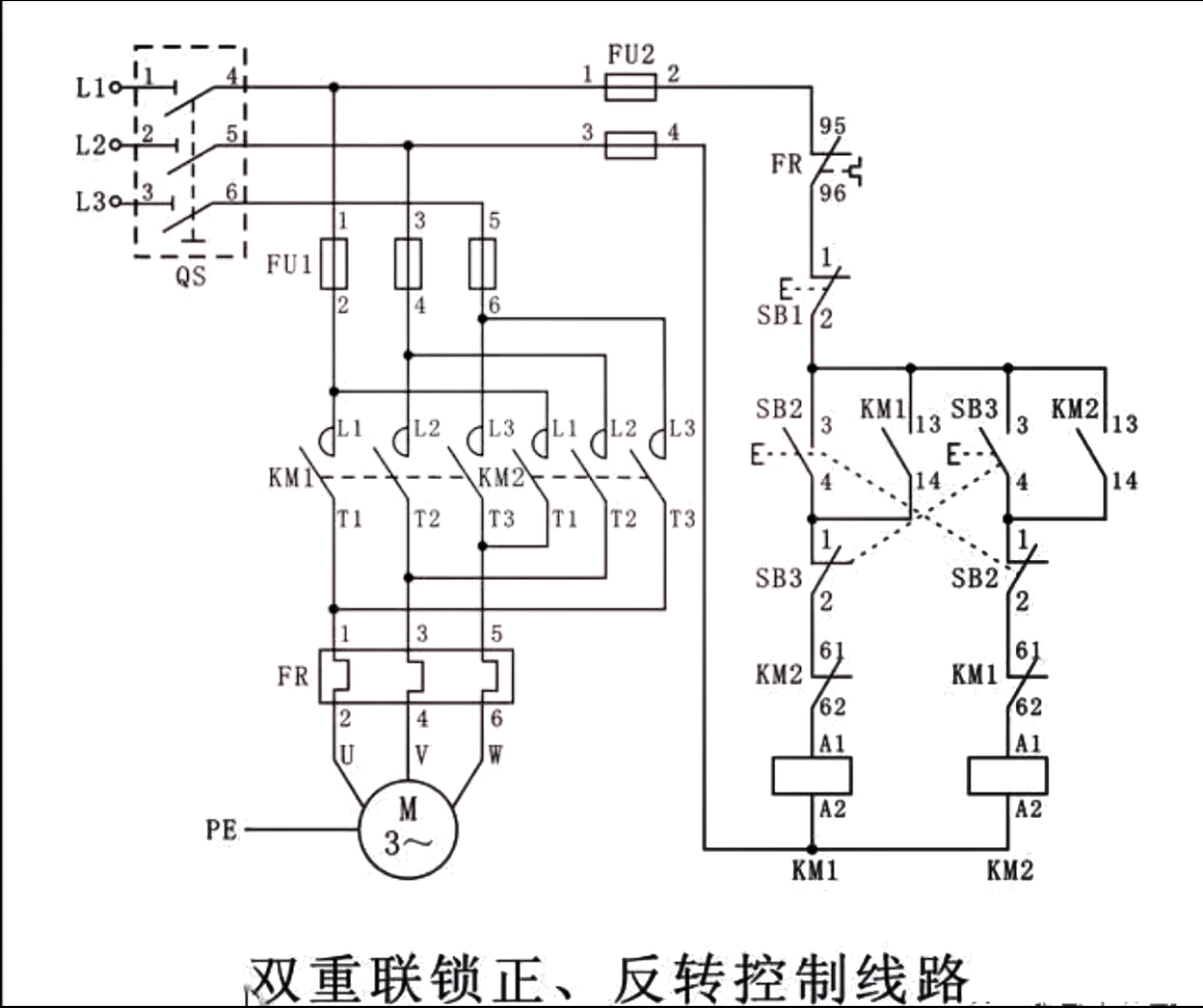 正反转按钮开关接线图图片