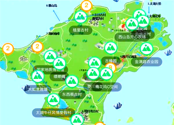 太湖西山岛地图图片