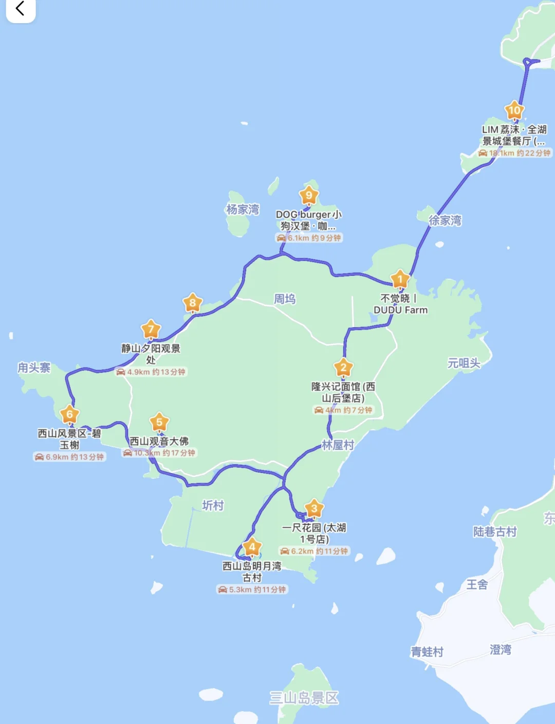 太湖西山岛地图图片