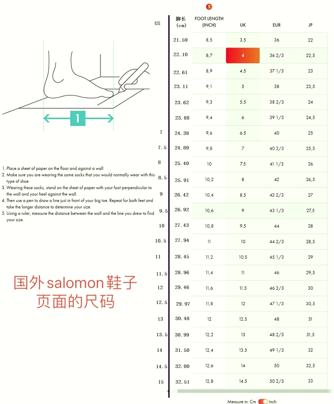 toddler鞋码对照表图片