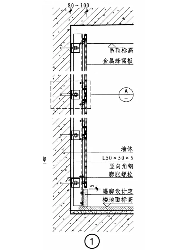 墙面蜂窝铝板安装详图图片