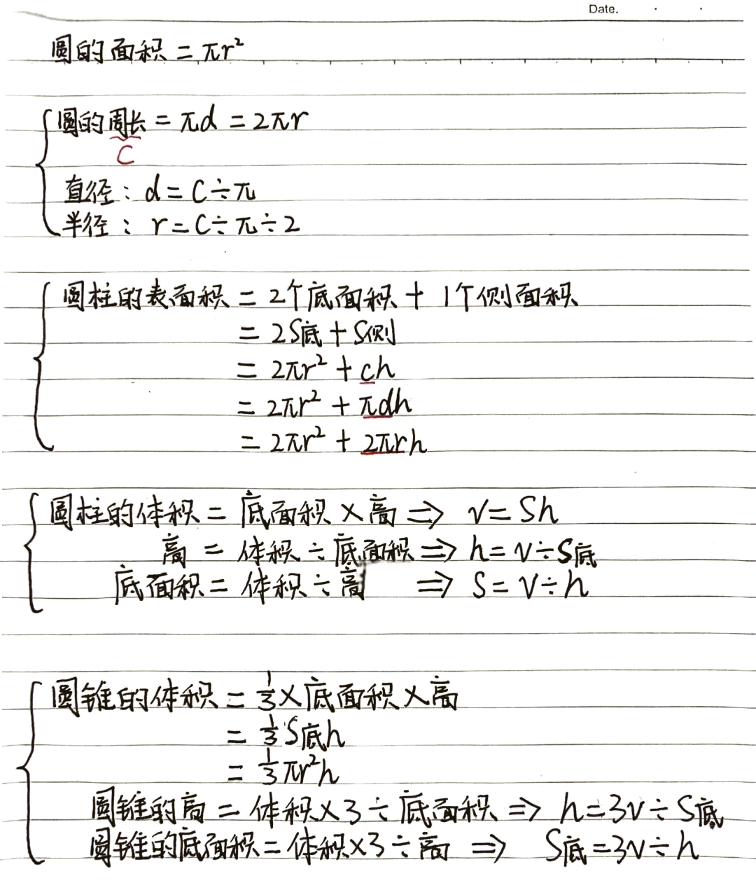 锥体面积图片