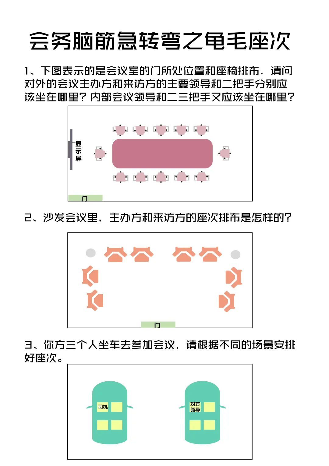 回字型会议布局图图片