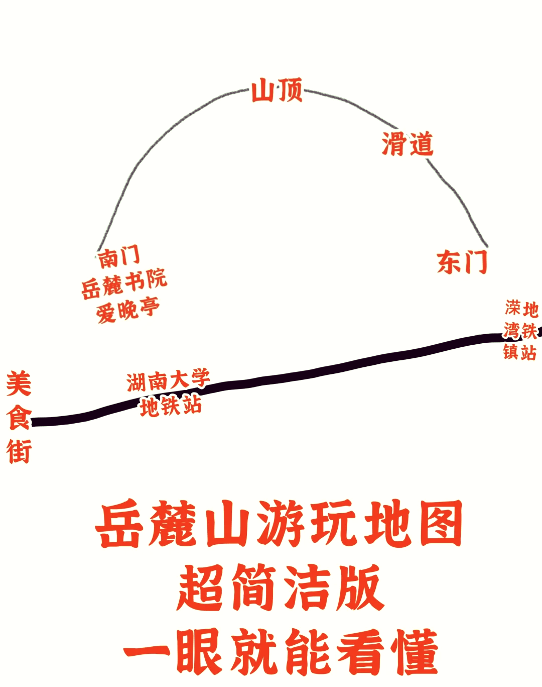 岳麓山景区导游图图片