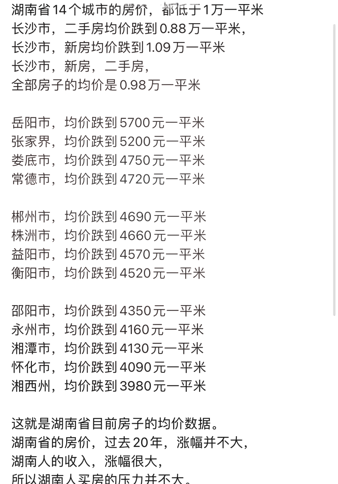 长沙房价2020最新价格图片