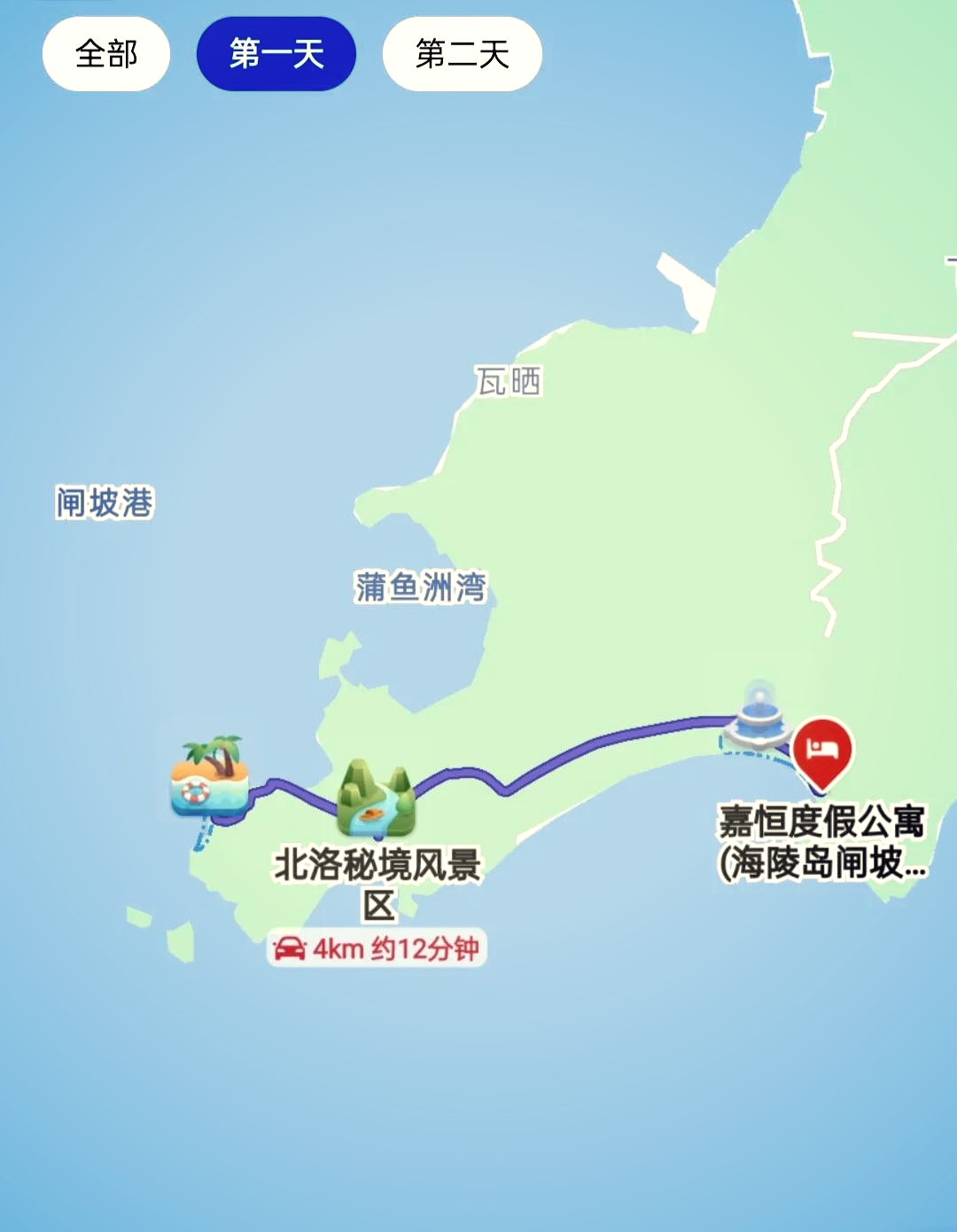 广东阳江海陵岛地图图片