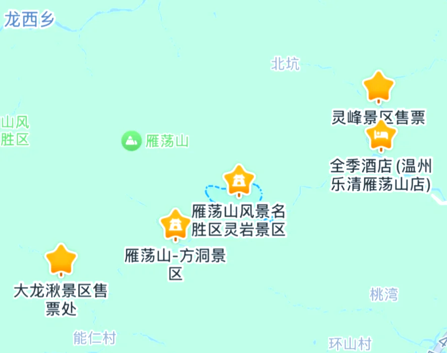 温州雁荡山地图图片