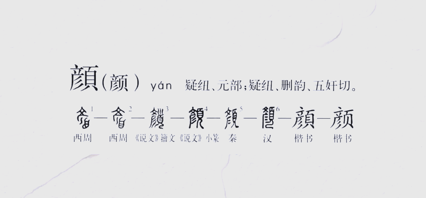 颜字演变 从甲骨文到现代简体字