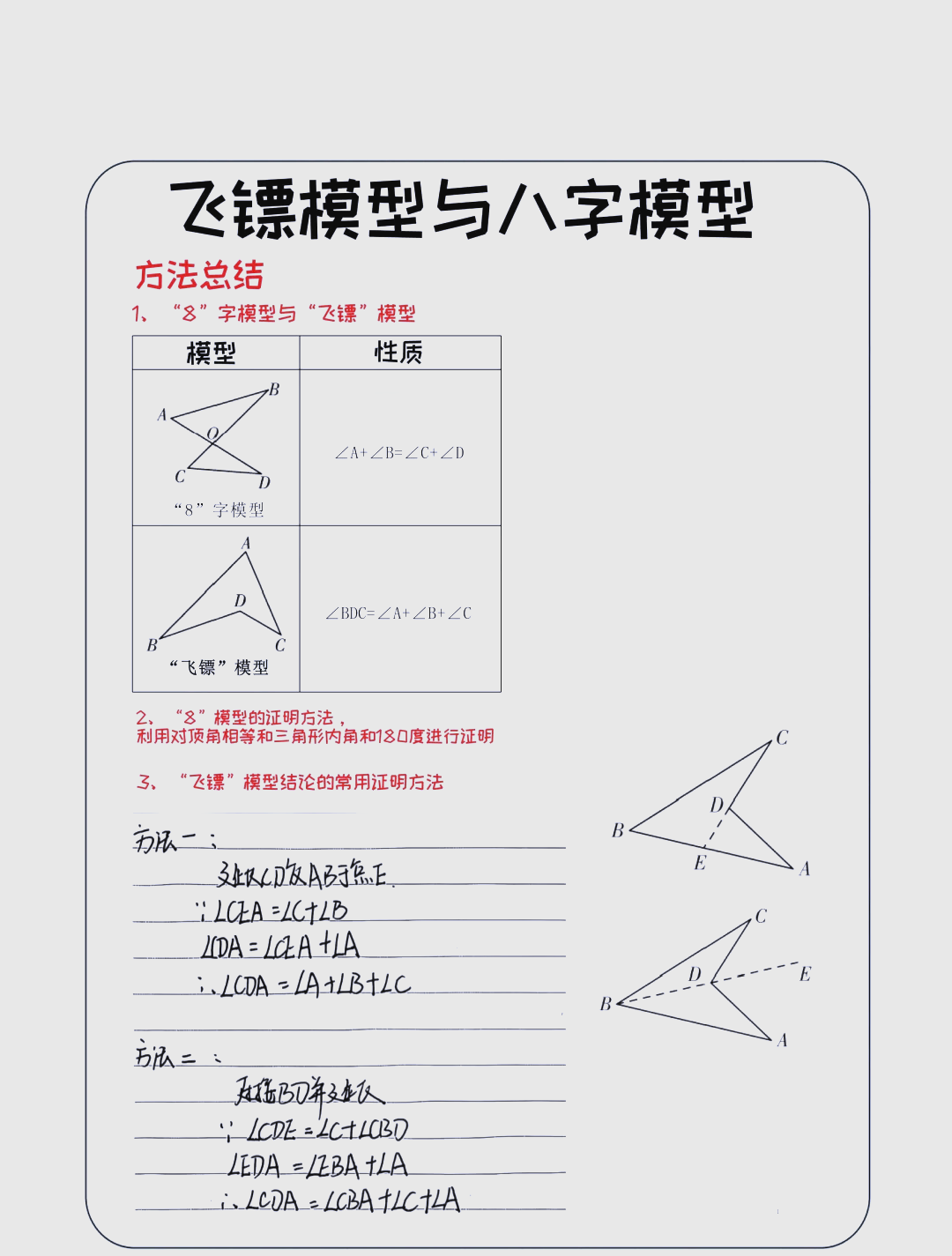 飞镖模型证明图片