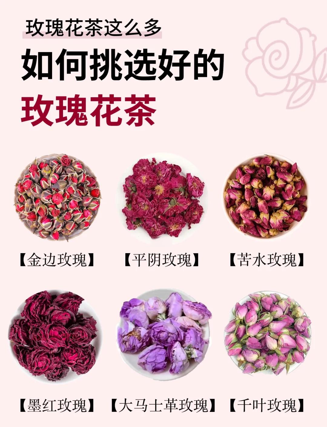 玫瑰花茶的品种与图片图片