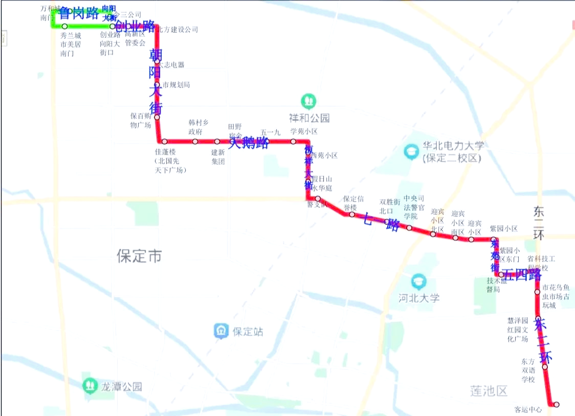 保定56路 老线新线