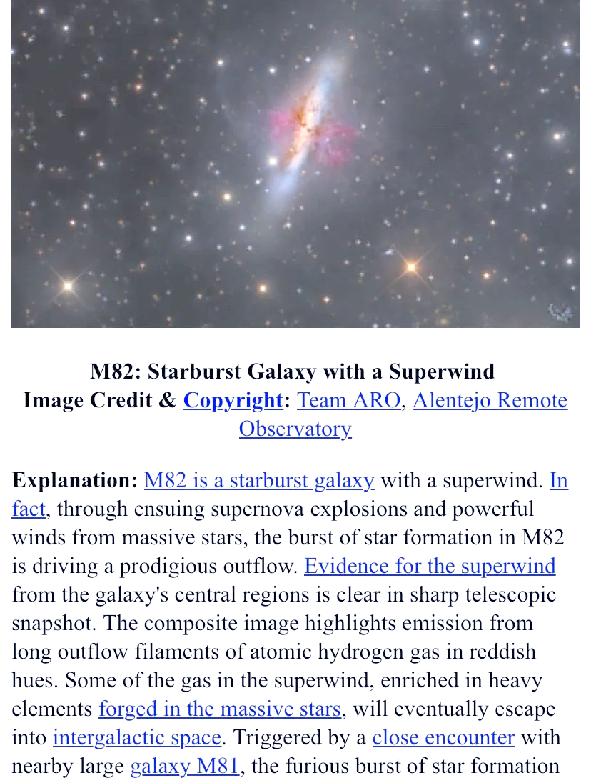 m82星系 宇宙中的风暴之星