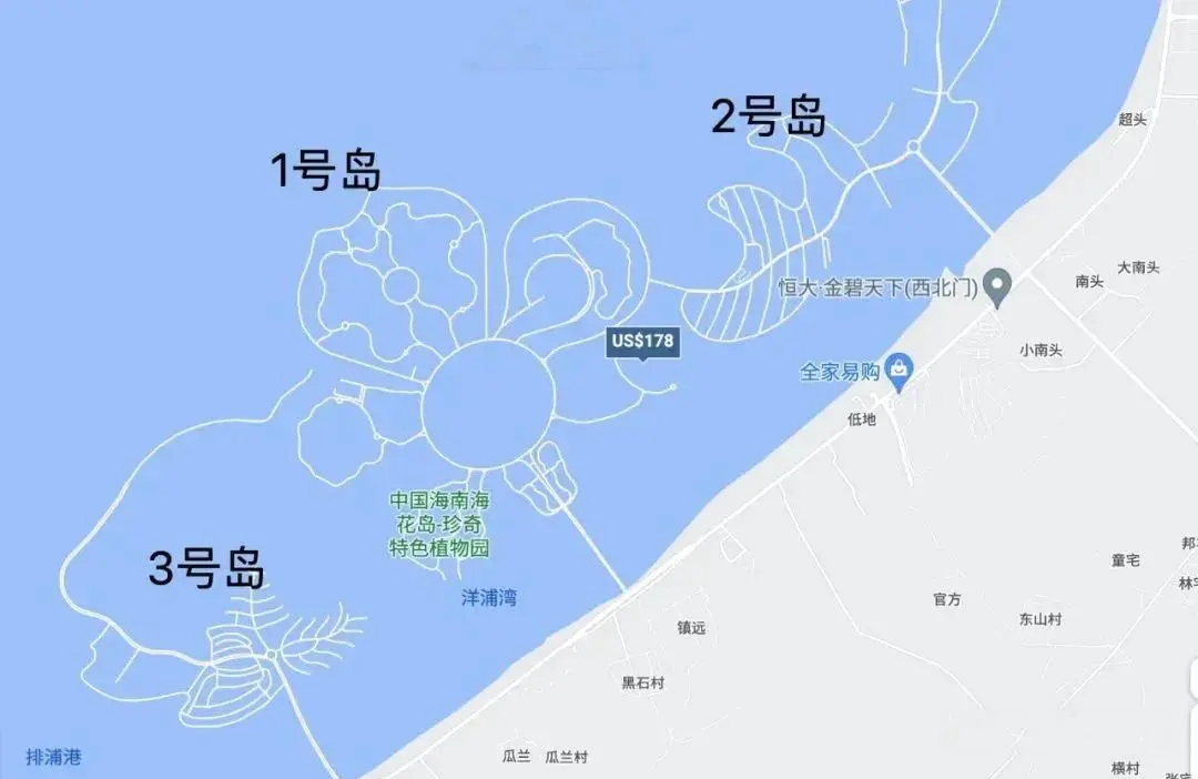 海花岛的位置图图片