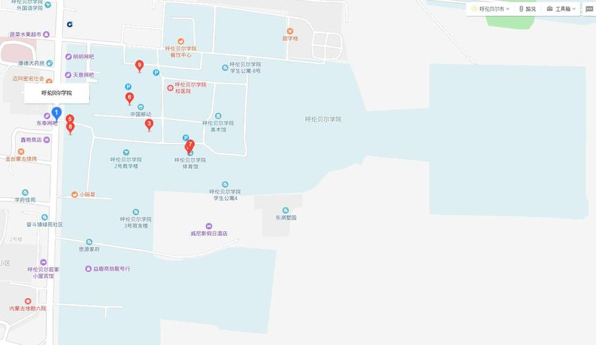 呼伦贝尔学院 地图图片