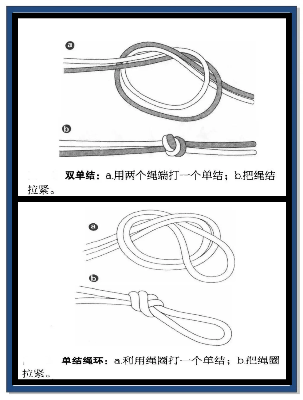 攀岩下降绳结打法图解图片