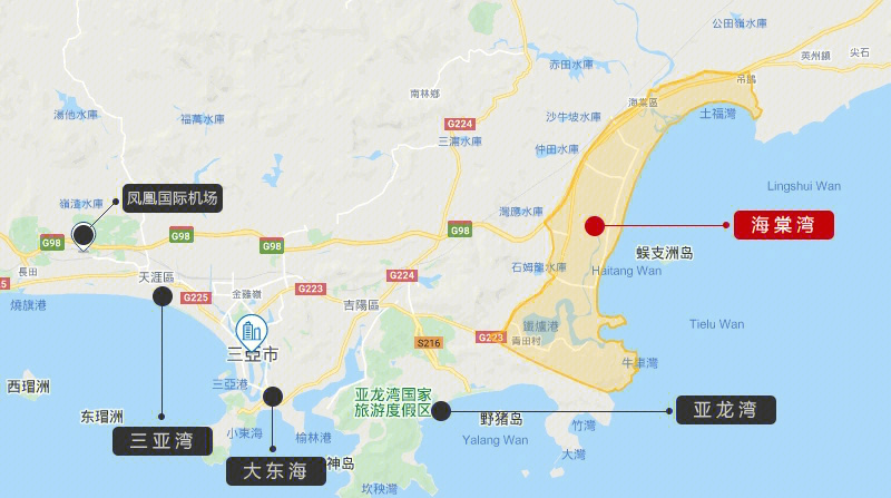 海棠湾免税店地图图片