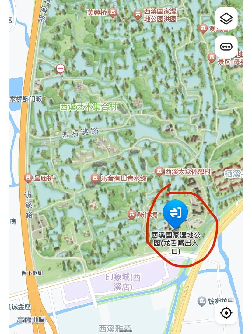 西溪湿地地图全景图图片