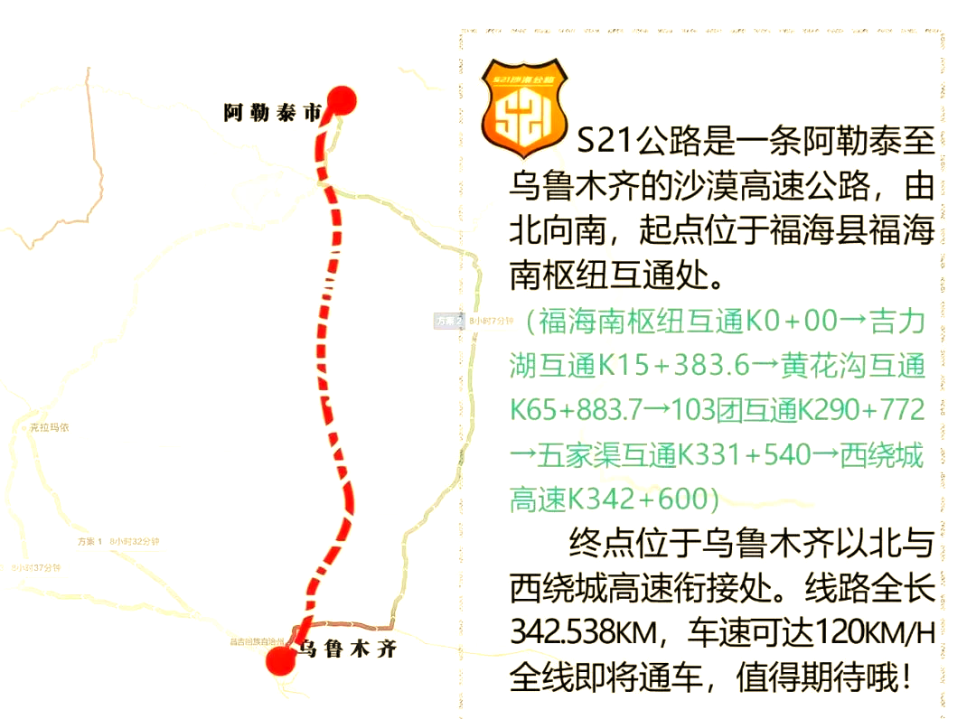 乌玛高速公路路线图图片