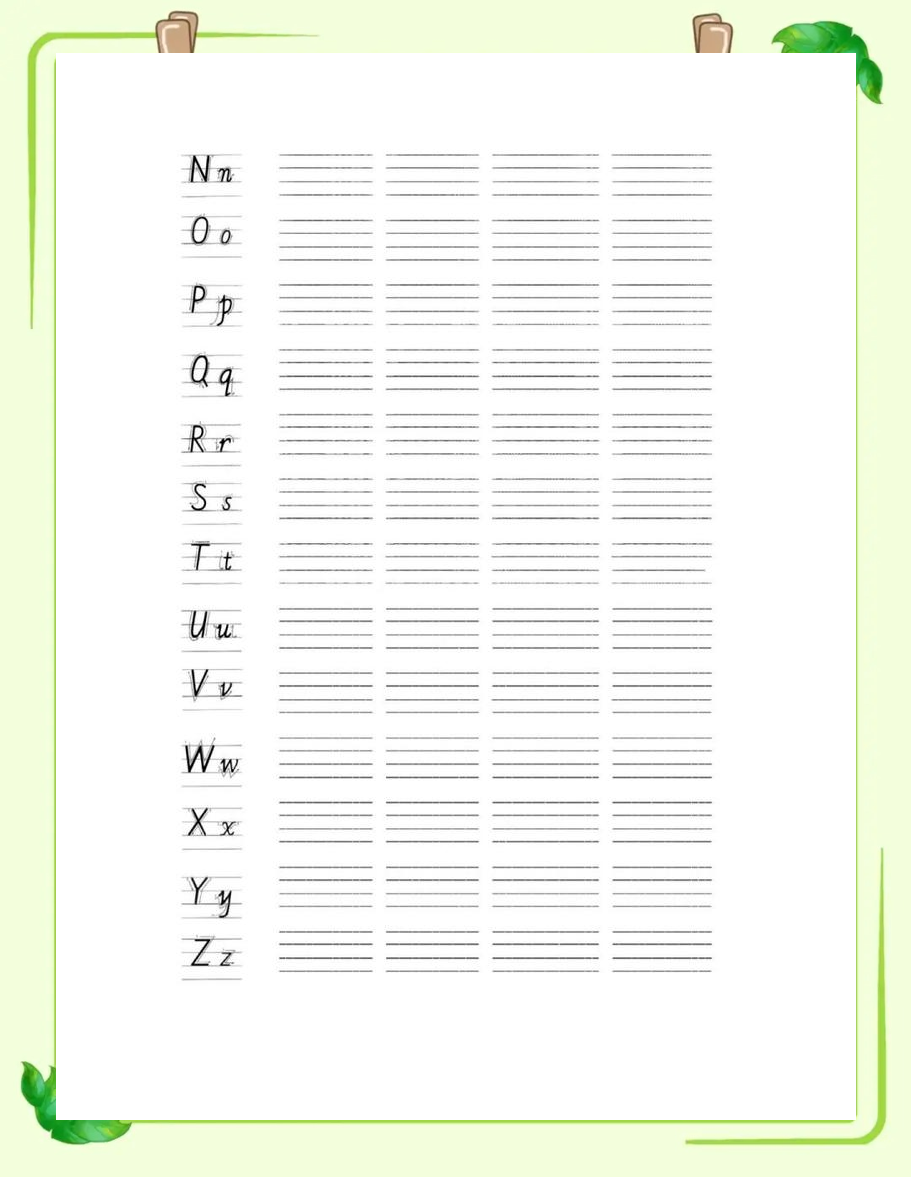 brush花体教程 5款字母表