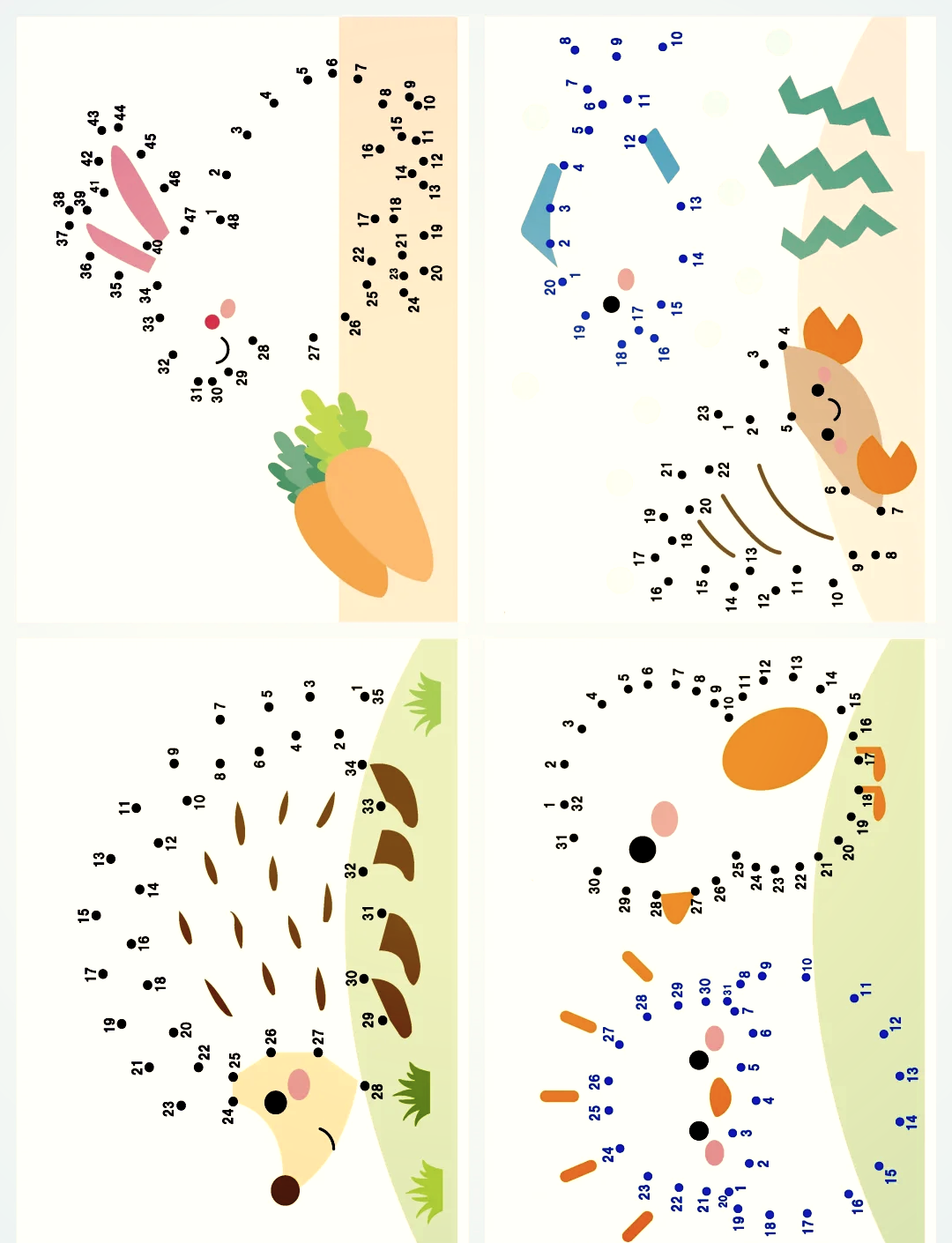 1—20连接数字画图画图片