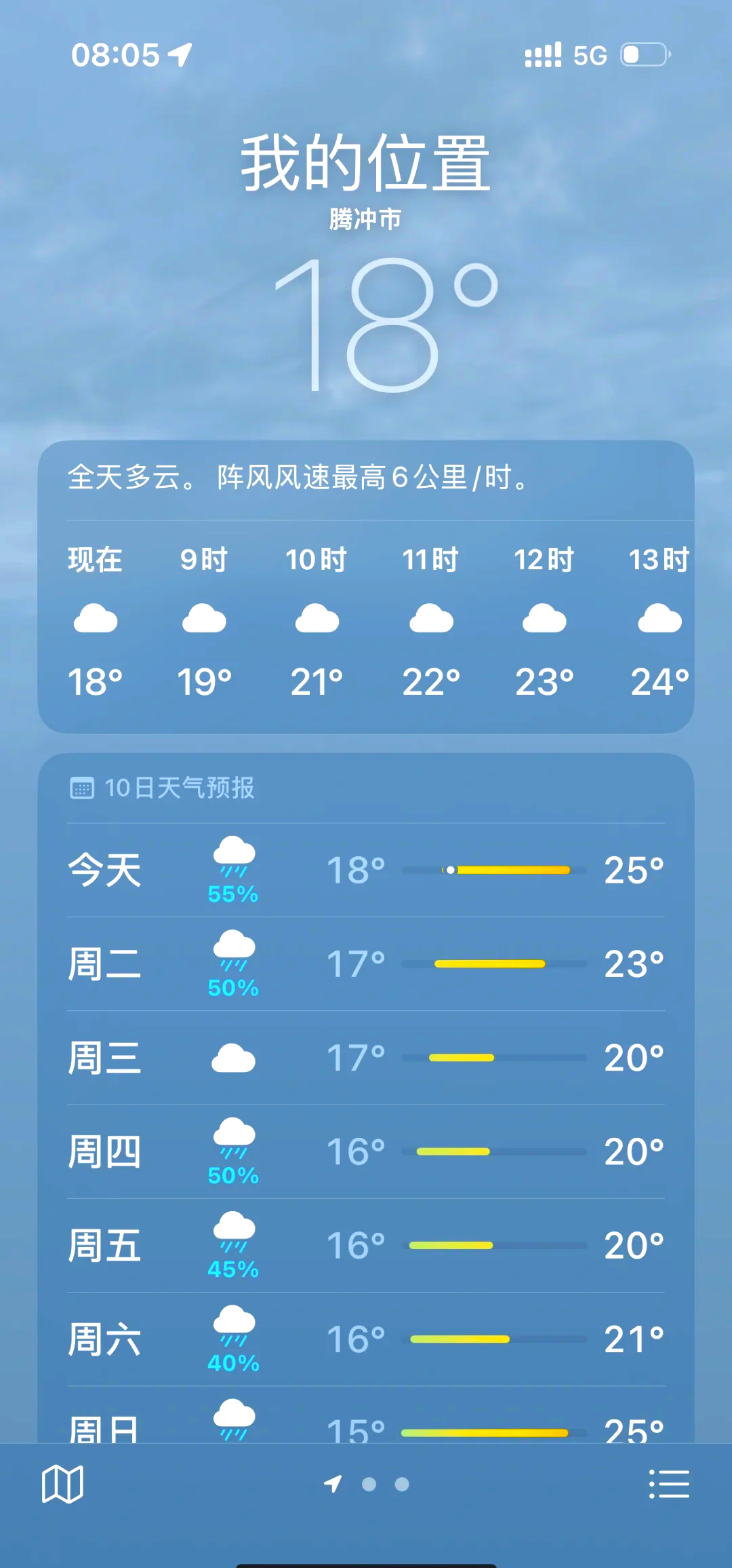 腾冲天气天气预报图片