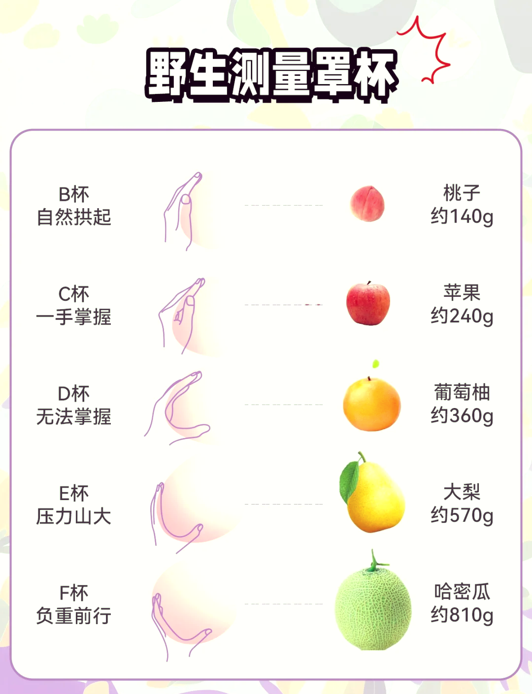 c罩杯有多大水果比喻图片