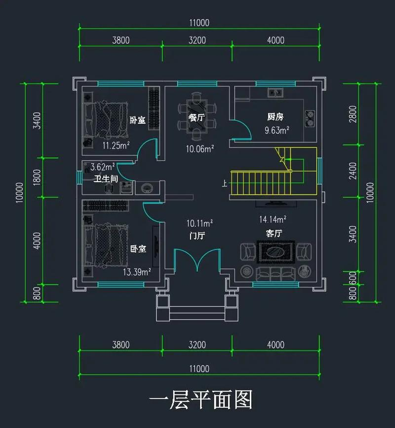 9米宽12米长农村自建房设计图分享 93