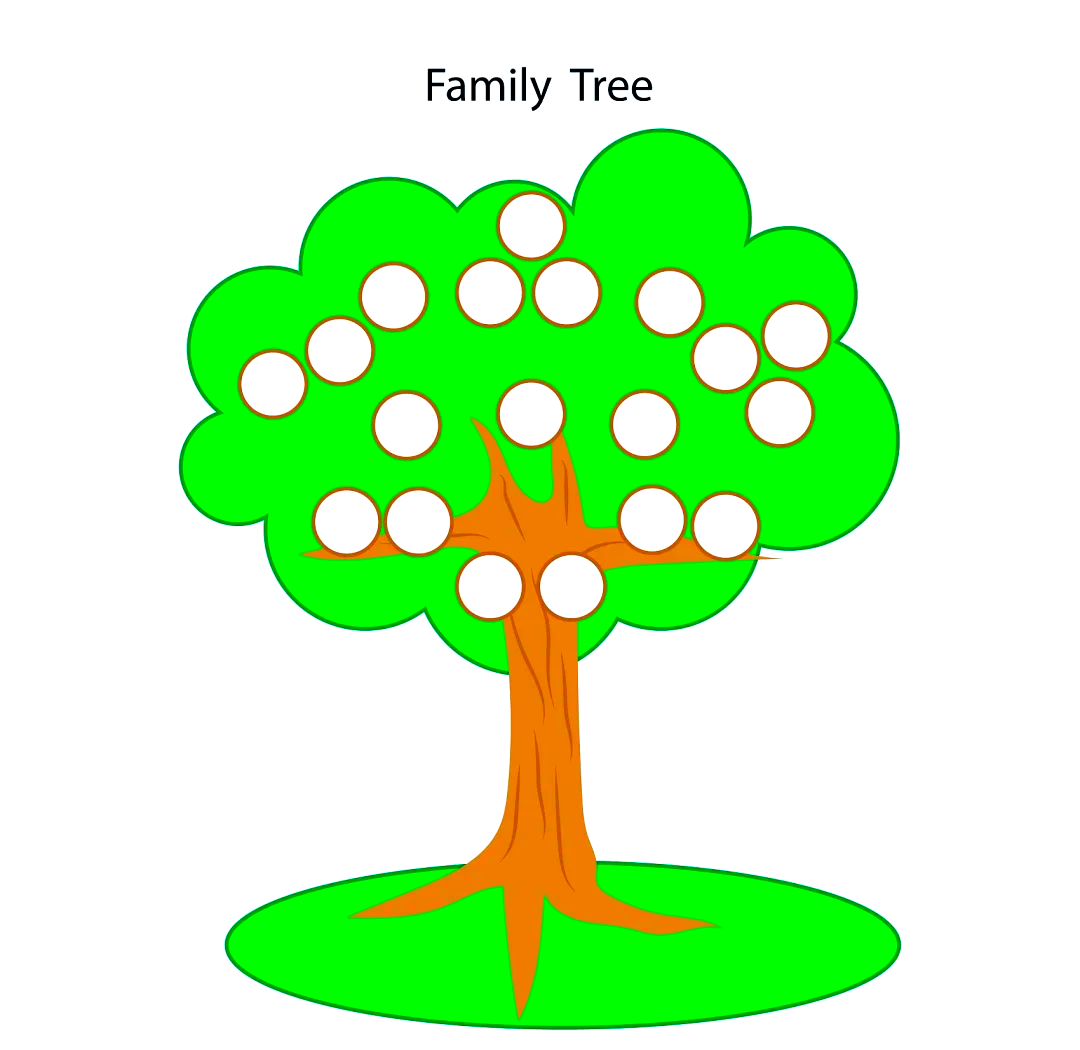 family tree卡通图片