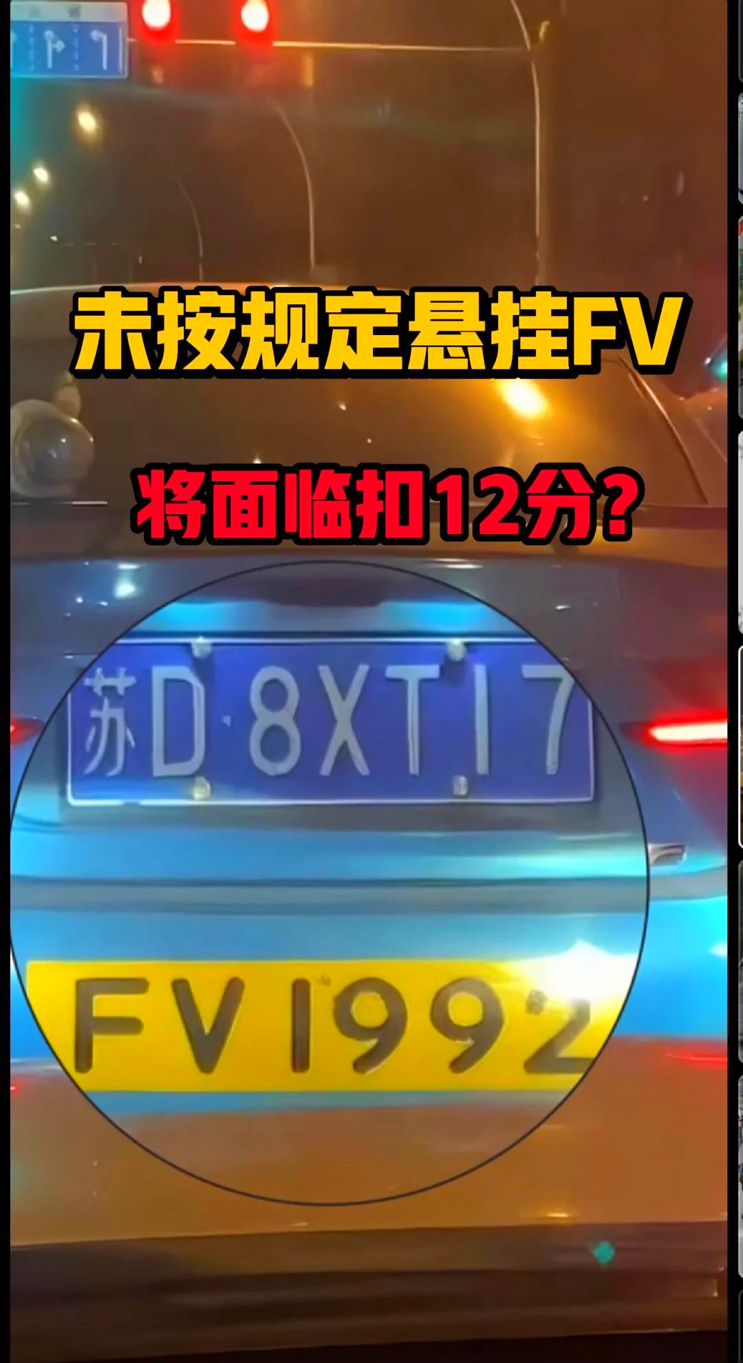 白色车牌FV图片