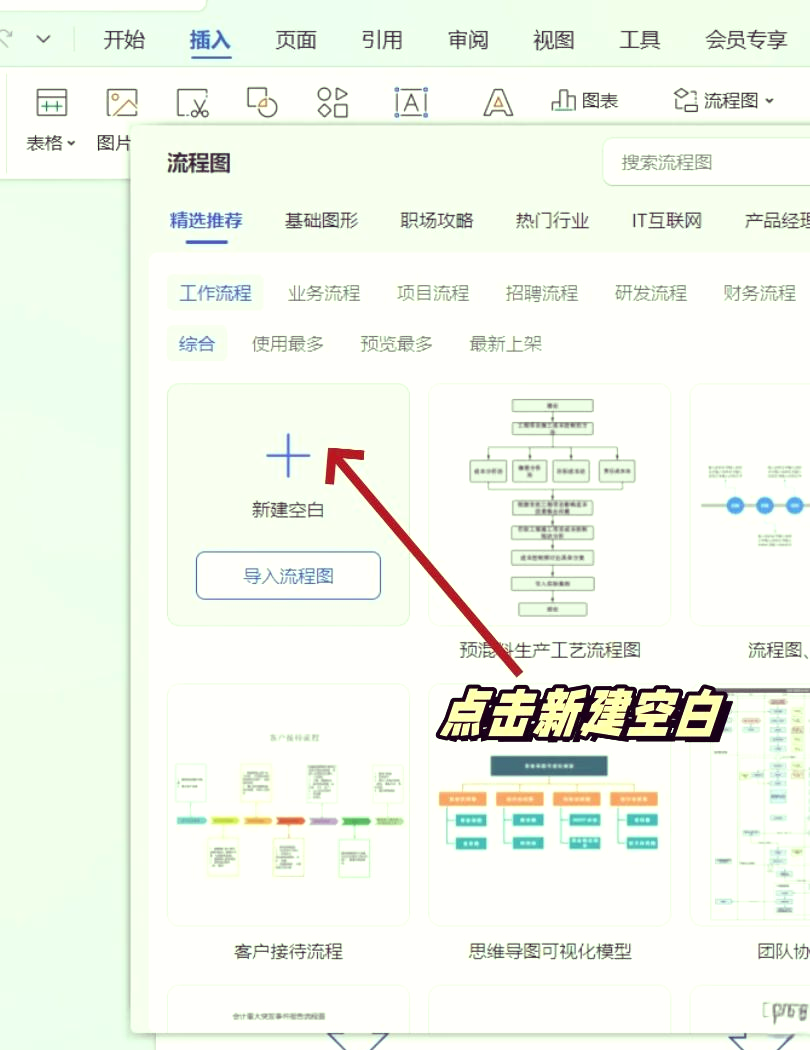 wps表格自动生成流程图图片