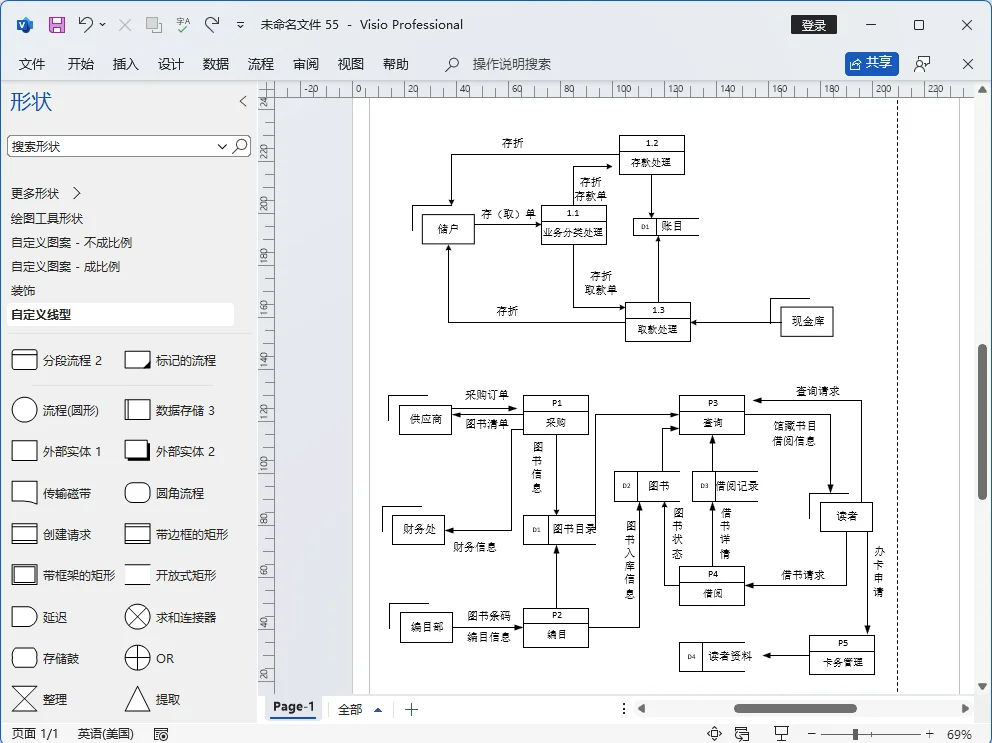 visio流程图画法教程图片